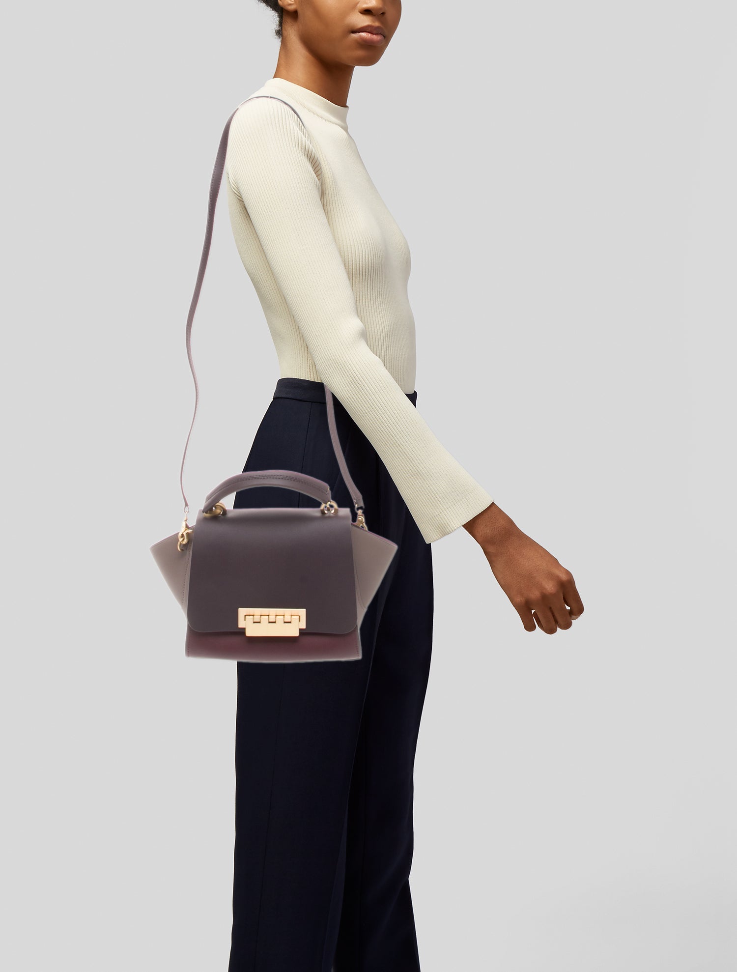 ZAC Zac Posen Leather Top Handle Bag